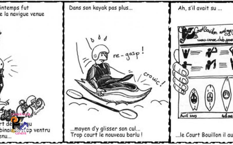 Canoë Club de Genève : kayak et eaux-vives sont notre plaisir ! BD Court-Bouillon 2007 custom text