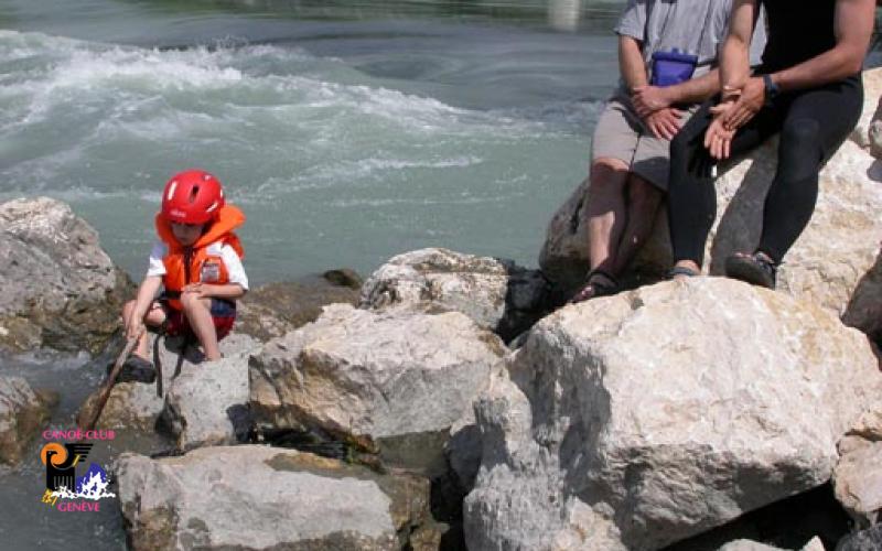 Canoë Club de Genève : kayak et eaux-vives sont notre plaisir ! Rhône 2004 custom text